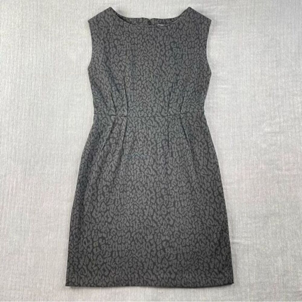 LOFT Animal Print Cheetah Leopard Black & Gray Cocktail Dress Women’s Size 4P